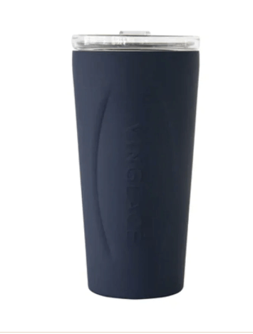 Vinglace Glass Lined Double Wall Insulated Tumbler with Lid - 14 oz